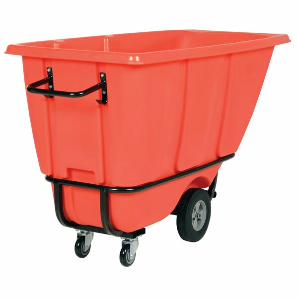 Vestil Heavy Duty Tilt Truck 1/2 Cubic Yard 1400 lb Red TDT-50-HD-RED